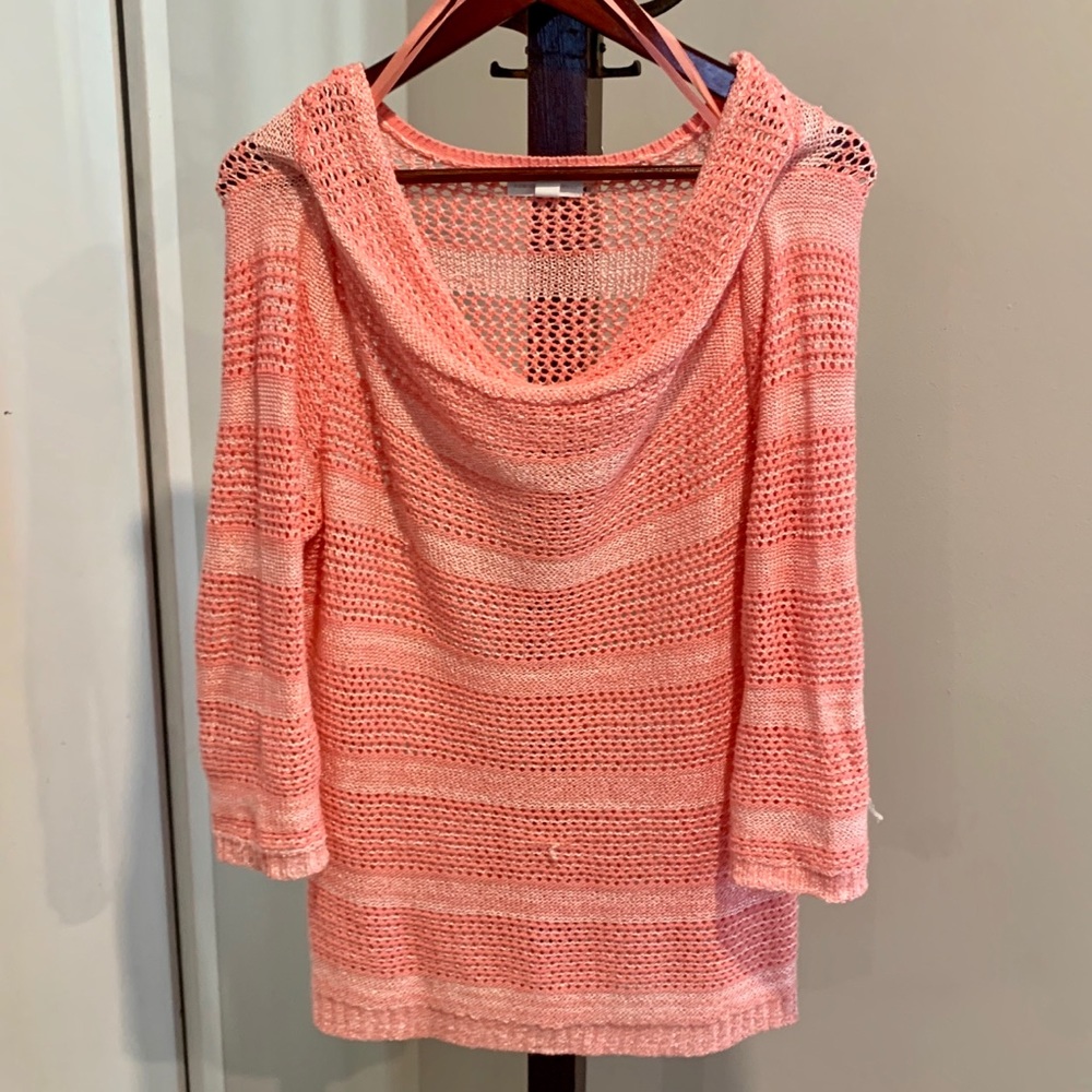 Coral Loose Knit Tunic Sweater